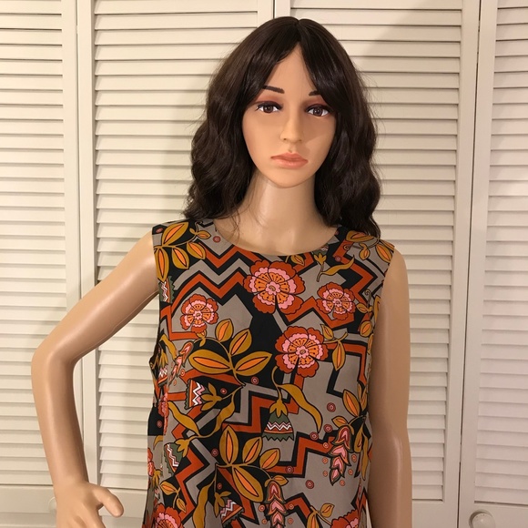 M by Missoni Floral Silk Shift Sleeveless Dress Size 8 - Picture 10 of 14